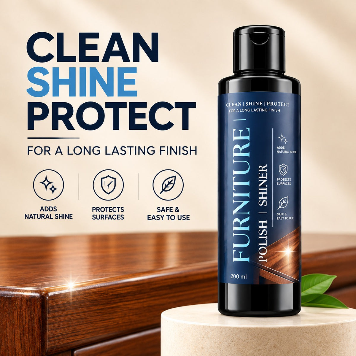 All in One Furniture Polish & Shiner 200ml Each SKU - Furniture Polish PACK 2