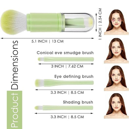 4 In 1 Makeup Brush Set Professional With Protected Case