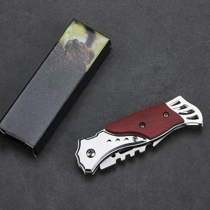 Stainless Steel Utility Knife with Wooden Handle
