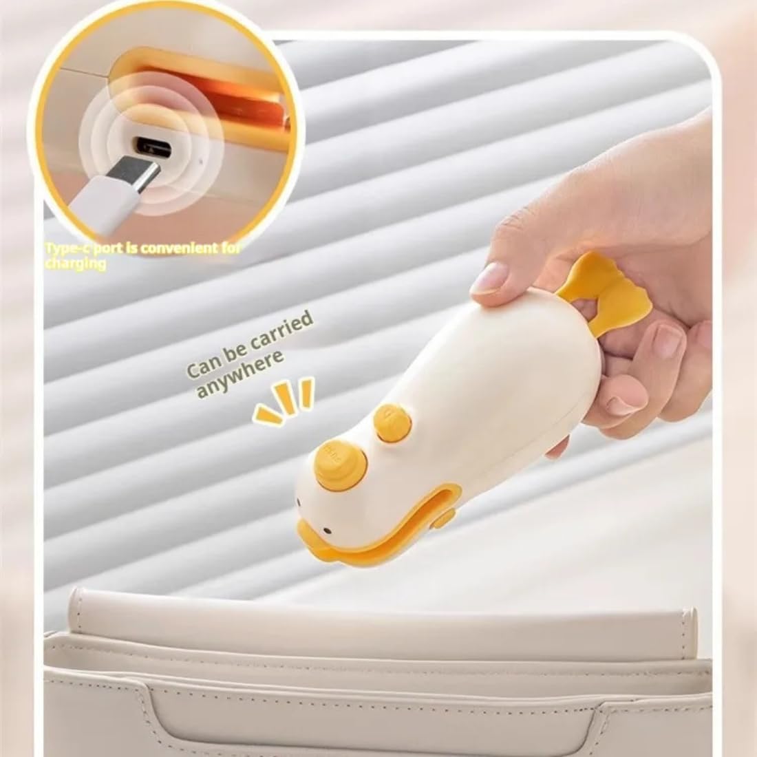 Duck-Shaped Mini Bag Sealer, Portable Handheld Heat Sealer for Snacks & Chips