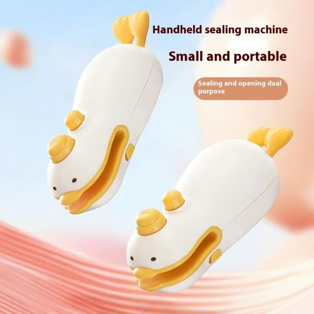Duck-Shaped Mini Bag Sealer, Portable Handheld Heat Sealer for Snacks & Chips