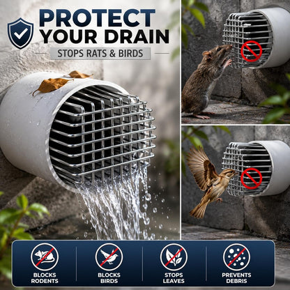 Rust-Resistant Stainless Steel Anti-Rat Wire Drain Strainer