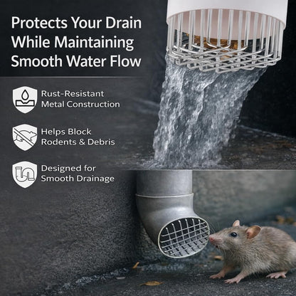 Rust-Resistant Stainless Steel Anti-Rat Wire Drain Strainer