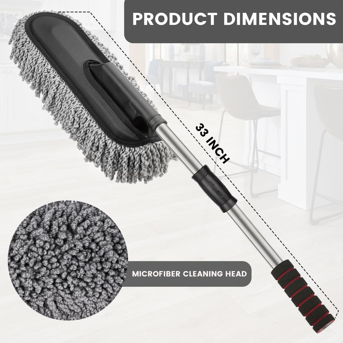 Microfiber Car Duster Brush with Extendable Handle - CL-HI-1950