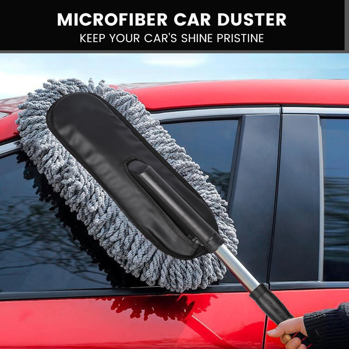 Microfiber Car Duster Brush with Extendable Handle - CL-HI-1950